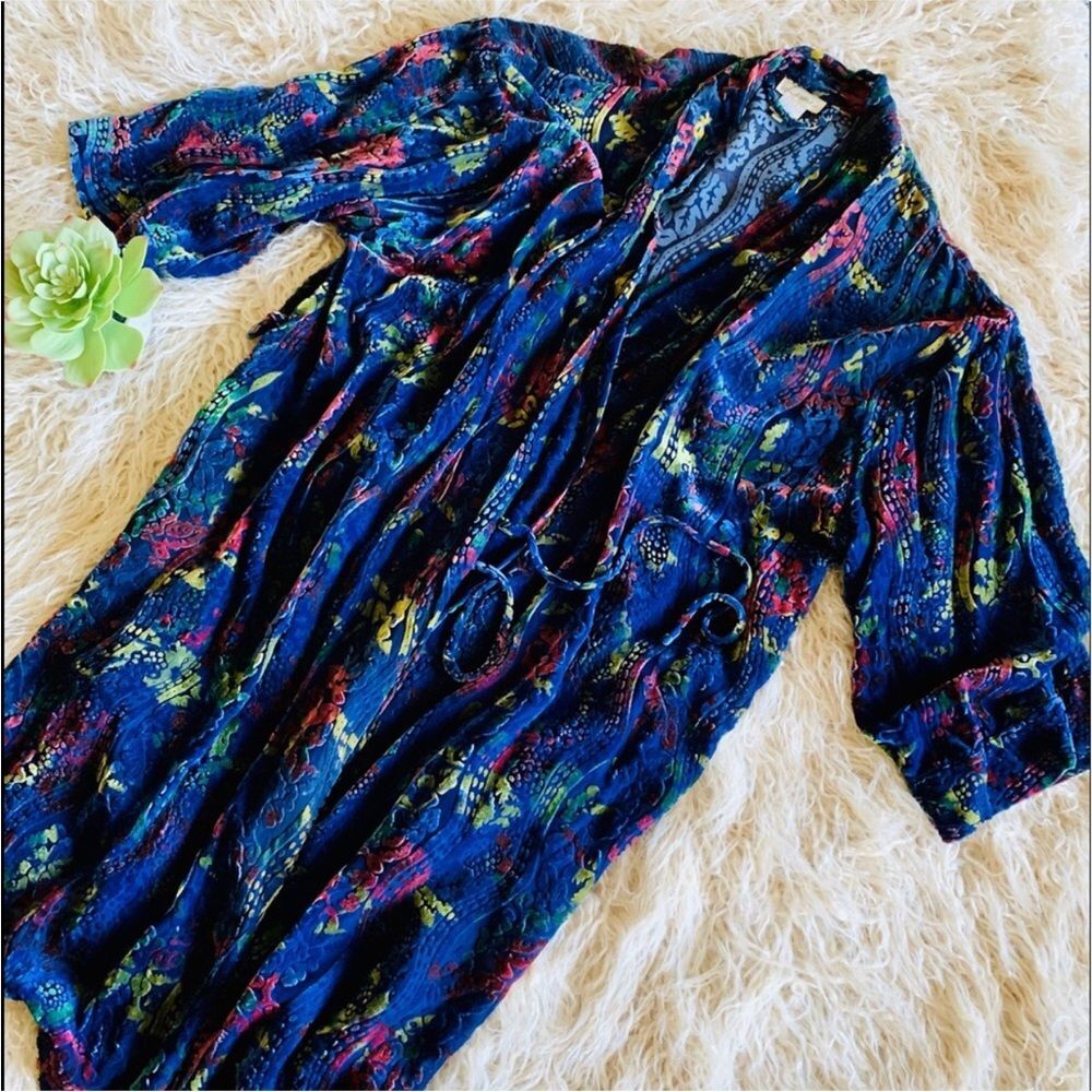Anthropologie | Lasoie Burnout Velvet Robe